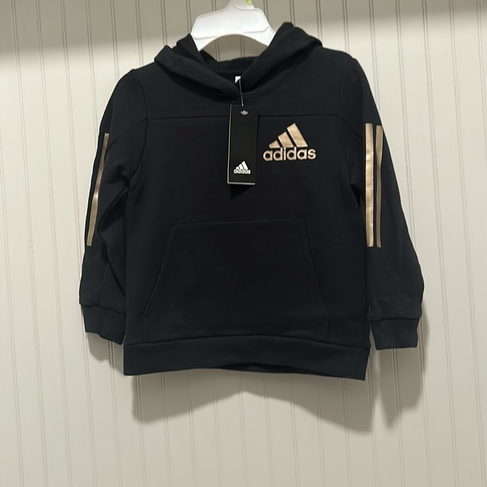ADIDAS BOYS GOLD & BLACH HOODIE 5